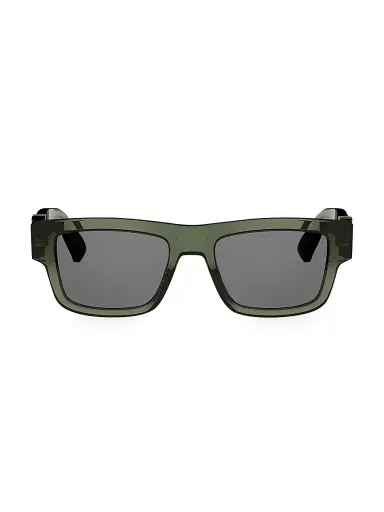 Dior Men's Oblique S3I 52MM Square Sunglasses - Dark Green | Thumbnail 2 Dior Men's Oblique S3I 52MM Square Sunglasses - Dark Green | Thumbnail 2