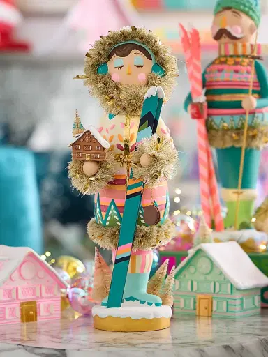 Glitterville Here We Come A Wafflin'Beba Nutcracker Tabletop Figurine | Thumbnail 1 Glitterville Here We Come A Wafflin'Beba Nutcracker Tabletop Figurine | Thumbnail 1