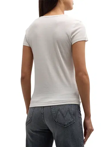 Majestic Filatures Women's Ribbed Stretch Cotton T-Shirt - Grey | Thumbnail 5 Majestic Filatures Women's Ribbed Stretch Cotton T-Shirt - Grey | Thumbnail 5