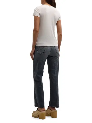 Majestic Filatures Women's Ribbed Stretch Cotton T-Shirt - Grey | Thumbnail 6 Majestic Filatures Women's Ribbed Stretch Cotton T-Shirt - Grey | Thumbnail 6