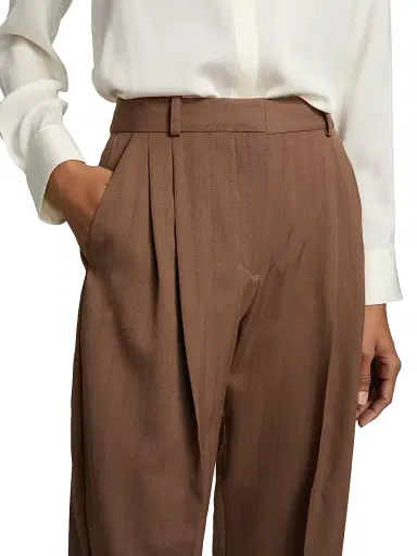 Stella McCartney Women's Striped Wool Balloon Trousers - Sienna - Size 6 | Thumbnail 6 Stella McCartney Women's Striped Wool Balloon Trousers - Sienna - Size 6 | Thumbnail 6