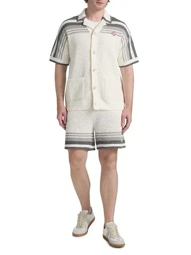 Casablanca Men's Crochet Cotton Shorts | Thumbnail 2 Casablanca Men's Crochet Cotton Shorts | Thumbnail 2