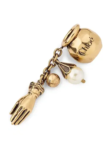 Chloé Women's Goldtone & Imitation Pearl Sphere Hand Bag Charm - Gold | Thumbnail 1 Chloé Women's Goldtone & Imitation Pearl Sphere Hand Bag Charm - Gold | Thumbnail 1