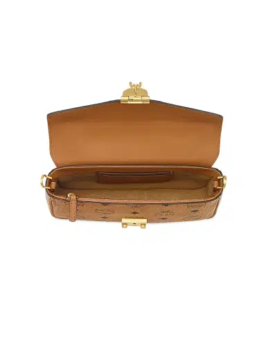 MCM Women's Mini Tracy Visetos Canvas & Leather Crossbody Bag - Cognac | Thumbnail 3 MCM Women's Mini Tracy Visetos Canvas & Leather Crossbody Bag - Cognac | Thumbnail 3