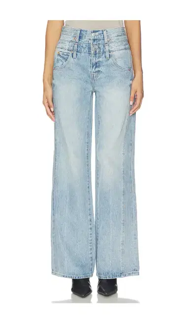 PISTOLA Caleb High Rise Stacked Wide Jeans | Thumbnail 1 PISTOLA Caleb High Rise Stacked Wide Jeans | Thumbnail 1