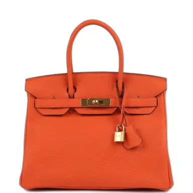 HERMÈS Hermes Birkin 30 Feu Togo Gold Hardware | Thumbnail 1 HERMÈS Hermes Birkin 30 Feu Togo Gold Hardware | Thumbnail 1