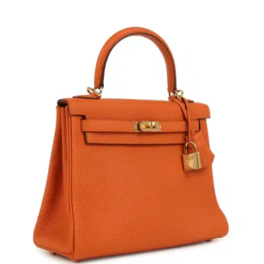 HERMÈS Hermes Kelly Retourne 25 Orange Togo Gold Hardware | Thumbnail 3 HERMÈS Hermes Kelly Retourne 25 Orange Togo Gold Hardware | Thumbnail 3