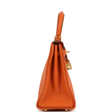 HERMÈS Hermes Kelly Retourne 25 Orange Togo Gold Hardware | Thumbnail 4 HERMÈS Hermes Kelly Retourne 25 Orange Togo Gold Hardware | Thumbnail 4