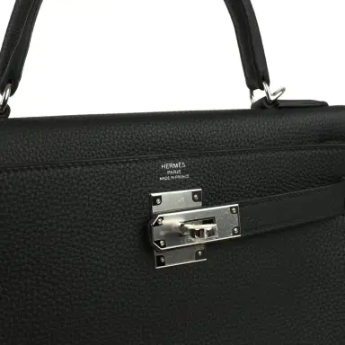 HERMÈS Hermes Kelly Retourne 28 Black Togo Palladium Hardware | Thumbnail 7 HERMÈS Hermes Kelly Retourne 28 Black Togo Palladium Hardware | Thumbnail 7