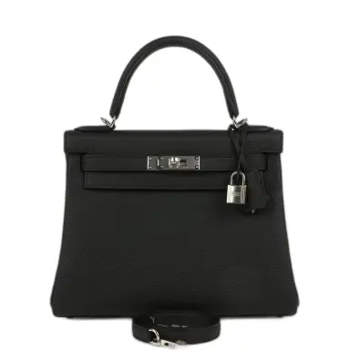 HERMÈS Hermes Kelly Retourne 28 Black Togo Palladium Hardware | Thumbnail 1 HERMÈS Hermes Kelly Retourne 28 Black Togo Palladium Hardware | Thumbnail 1