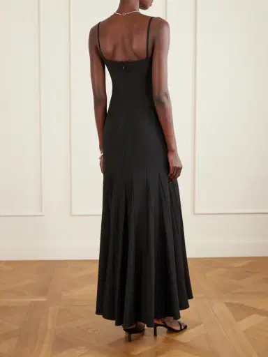 Staud Rila Paneled Crepe Midi Dress | Thumbnail 3 Staud Rila Paneled Crepe Midi Dress | Thumbnail 3