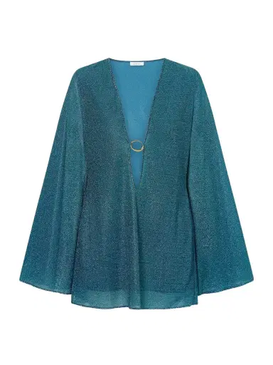 Oséree Lumière Embellished Metallic Stretch-knit Kaftan | Thumbnail 1 Oséree Lumière Embellished Metallic Stretch-knit Kaftan | Thumbnail 1
