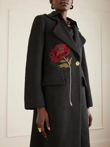 ALIX OF BOHEMIA Petunia Bead-embellished Cotton-tweed Coat | Thumbnail 4 ALIX OF BOHEMIA Petunia Bead-embellished Cotton-tweed Coat | Thumbnail 4