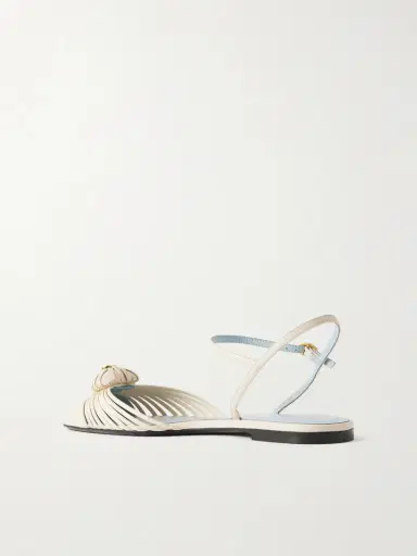 Valentino Garavani Royal Vlogo Appliquéd Leather Slingback Flats | Thumbnail 3 Valentino Garavani Royal Vlogo Appliquéd Leather Slingback Flats | Thumbnail 3