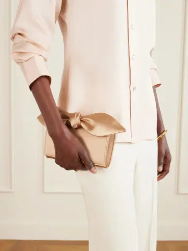 Aquazzura Bow Tie Mini Satin Clutch | Thumbnail 2 Aquazzura Bow Tie Mini Satin Clutch | Thumbnail 2