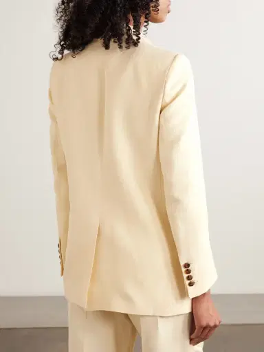 Blazé Milano Savannah Everyday Double-breasted Linen And Silk-blend Blazer | Thumbnail 4 Blazé Milano Savannah Everyday Double-breasted Linen And Silk-blend Blazer | Thumbnail 4