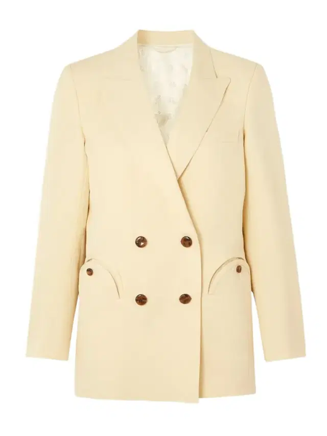 Savannah Everyday Double-breasted Linen And Silk-blend Blazer Savannah Everyday Double-breasted Linen And Silk-blend Blazer