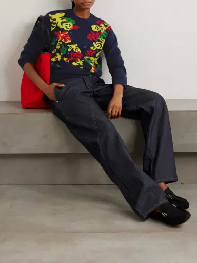 JW Anderson + Pringle Floral Intarsia-knit Cashmere Sweater | Thumbnail 2 JW Anderson + Pringle Floral Intarsia-knit Cashmere Sweater | Thumbnail 2