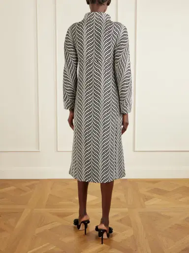 Valentino Garavani Double-breasted Belted Wool-blend Jacquard Coat | Thumbnail 4 Valentino Garavani Double-breasted Belted Wool-blend Jacquard Coat | Thumbnail 4