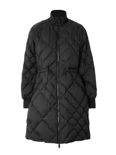 Burberry Appliquéd Leather-trimmed Padded Quilted Shell Down Jacket | Thumbnail 1 Burberry Appliquéd Leather-trimmed Padded Quilted Shell Down Jacket | Thumbnail 1