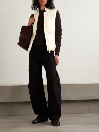 Burberry Appliquéd Leather-trimmed Padded Quilted Shell Down Vest | Thumbnail 2 Burberry Appliquéd Leather-trimmed Padded Quilted Shell Down Vest | Thumbnail 2