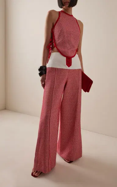 Rosie Assoulin Shield Jacquard Tie Top | Thumbnail 3 Rosie Assoulin Shield Jacquard Tie Top | Thumbnail 3
