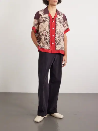 BODE Storybook Camp-Collar Printed Silk Shirt - Men | Thumbnail 2 BODE Storybook Camp-Collar Printed Silk Shirt - Men | Thumbnail 2
