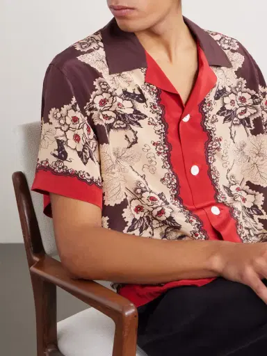 BODE Storybook Camp-Collar Printed Silk Shirt - Men | Thumbnail 4 BODE Storybook Camp-Collar Printed Silk Shirt - Men | Thumbnail 4