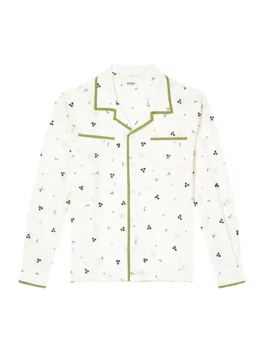 BODE Blackberry Patch Camp-Collar Embroidered Linen Shirt - Men | Thumbnail 1 BODE Blackberry Patch Camp-Collar Embroidered Linen Shirt - Men | Thumbnail 1