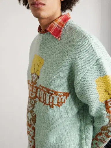 KAPITAL Peckish Totem Pole Intarsia Wool Sweater - Men | Thumbnail 5 KAPITAL Peckish Totem Pole Intarsia Wool Sweater - Men | Thumbnail 5