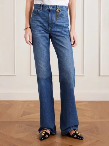 Chloé Embellished High-rise Straight-leg Organic Jeans | Thumbnail 3 Chloé Embellished High-rise Straight-leg Organic Jeans | Thumbnail 3