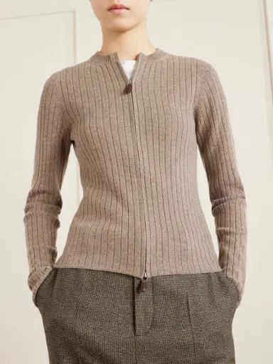 Loro Piana Ribbed Cashmere Cardigan | Thumbnail 3 Loro Piana Ribbed Cashmere Cardigan | Thumbnail 3