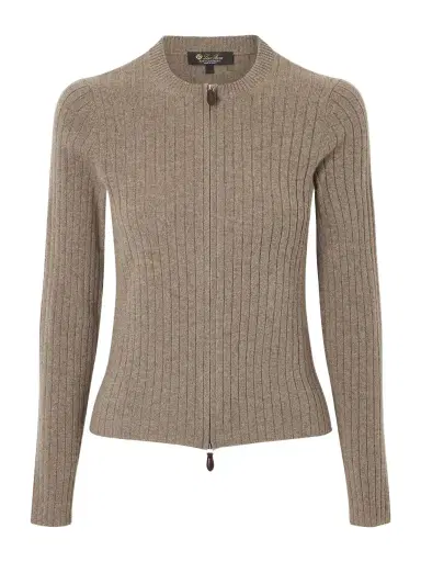 Loro Piana Ribbed Cashmere Cardigan | Thumbnail 1 Loro Piana Ribbed Cashmere Cardigan | Thumbnail 1