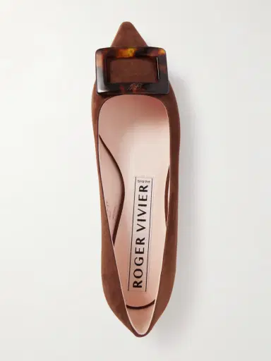 Roger Vivier Gommettine Buckled Suede Ballet Flats | Thumbnail 5 Roger Vivier Gommettine Buckled Suede Ballet Flats | Thumbnail 5