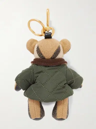 Burberry Gold-tone Shell And Cashmere Keychain | Thumbnail 3 Burberry Gold-tone Shell And Cashmere Keychain | Thumbnail 3
