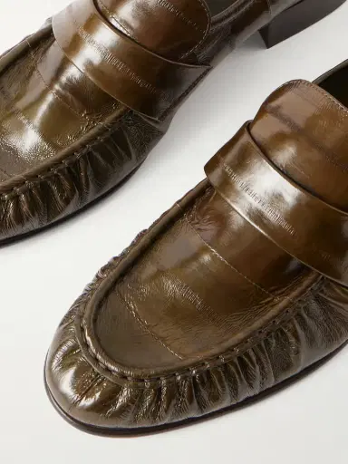 The Row Paneled Glossed-eel Loafers | Thumbnail 5 The Row Paneled Glossed-eel Loafers | Thumbnail 5