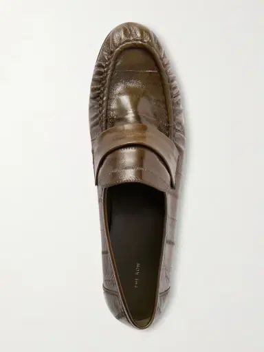 The Row Paneled Glossed-eel Loafers | Thumbnail 6 The Row Paneled Glossed-eel Loafers | Thumbnail 6