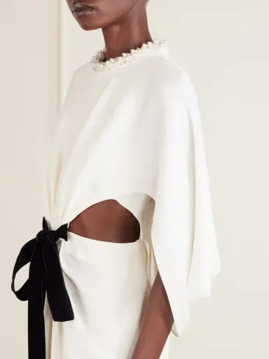 Simkhai Annette Cape-effect Crystal-embellished Crepe Gown | Thumbnail 4 Simkhai Annette Cape-effect Crystal-embellished Crepe Gown | Thumbnail 4