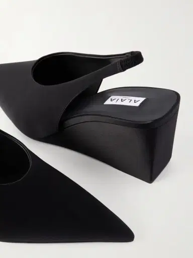 Alaïa Cube 75 Satin Slingback Wedge Pumps | Thumbnail 5 Alaïa Cube 75 Satin Slingback Wedge Pumps | Thumbnail 5