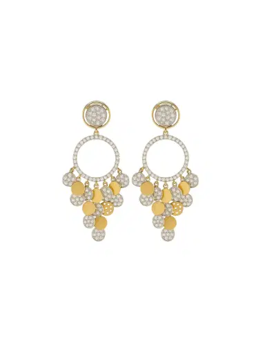 Wish Fine Jewelry 4.07ct Diamond 14K Gold Statement Scale Earrings | Thumbnail 1 Wish Fine Jewelry 4.07ct Diamond 14K Gold Statement Scale Earrings | Thumbnail 1