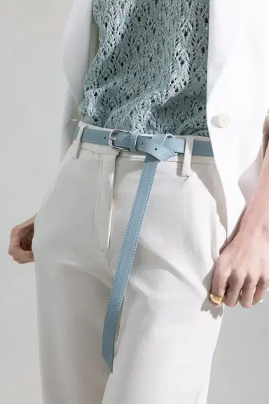 ELEVENTY Double Loop Skinny Buckle Belt | Thumbnail 3 ELEVENTY Double Loop Skinny Buckle Belt | Thumbnail 3