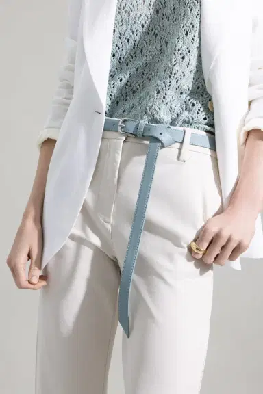 ELEVENTY Double Loop Skinny Buckle Belt | Thumbnail 4 ELEVENTY Double Loop Skinny Buckle Belt | Thumbnail 4