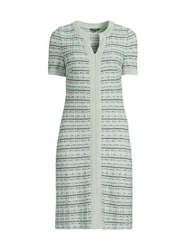 Misook Women's Plaid-Textured Sheath Knee-Length Dress | Thumbnail 1 Misook Women's Plaid-Textured Sheath Knee-Length Dress | Thumbnail 1