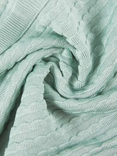 Misook Women's Scalloped Rib-Knit Top - Mystic Green | Thumbnail 6 Misook Women's Scalloped Rib-Knit Top - Mystic Green | Thumbnail 6