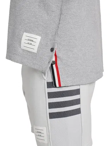 Thom Browne Men's Striped Cotton T-Shirt - Pale Grey - Size XXL | Thumbnail 6 Thom Browne Men's Striped Cotton T-Shirt - Pale Grey - Size XXL | Thumbnail 6