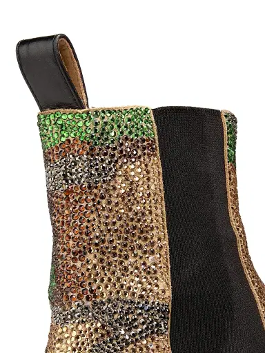 JW Anderson Women's 25MM Crystal-Embellished Camouflage Chelsea Boots | Thumbnail 5 JW Anderson Women's 25MM Crystal-Embellished Camouflage Chelsea Boots | Thumbnail 5