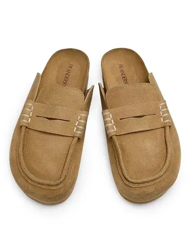 JW Anderson Women's Suede Penny Mules - Mustard - Size 11 | Thumbnail 4 JW Anderson Women's Suede Penny Mules - Mustard - Size 11 | Thumbnail 4