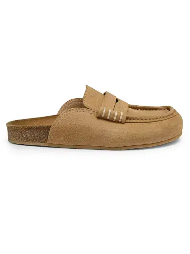 JW Anderson Women's Suede Penny Mules - Mustard - Size 11 | Thumbnail 1 JW Anderson Women's Suede Penny Mules - Mustard - Size 11 | Thumbnail 1