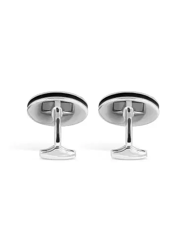 Tateossian Men's Silvertone & Enamel Racing Car Oval Cufflinks | Thumbnail 3 Tateossian Men's Silvertone & Enamel Racing Car Oval Cufflinks | Thumbnail 3