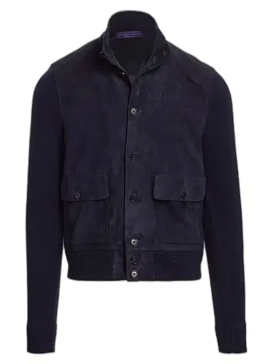 Ralph Lauren Purple Label Men's Suede & Cashmere Jacket - Classic Chairman Navy | Thumbnail 1 Ralph Lauren Purple Label Men's Suede & Cashmere Jacket - Classic Chairman Navy | Thumbnail 1